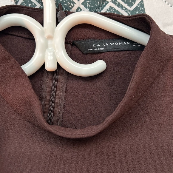 Zara brown blouse in size large - Picture 3 of 4
